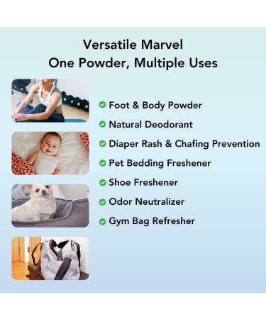 Organic Lavender Body Powder - Talc & Cornstarch Free Perfect for Women Men & Babies | Sweat Absorbing Deodorant & Travel Size Refill - Buy Online on GoSupps.com