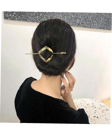 Casiler Fashion Geometric Hair Clip for Women - Korean Gold & Silver Hairstyle Accessories | Ponytail Hair Jewelry - Buy Online on GoSupps.com