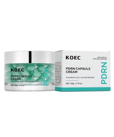 SHEEYOON Face Moisturizer Capsule Cream with PDRN Hyaluronic Acid & Mutiple Petides Anti-aging Boost Hydration Radiance Skin Nourishing Cream 1.76 oz.