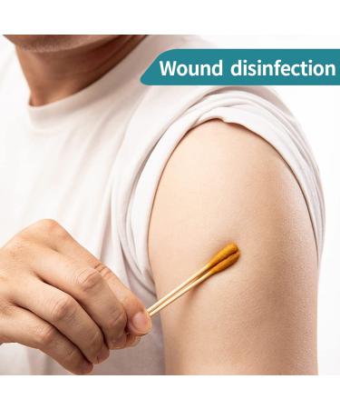 500 Pack 3.93 Inch Long Cotton Swabs with Wooden Sticks for Wound Care and Cleaning - Buy Online on GoSupps.com