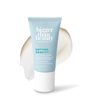 Bigger Than Beauty Skincare Defying Gravity Eye Lifting Cream Moisturizer with Plant Based Retinol for Women Green Tea and Essential Vitamins Daily Skin Care Routine Vegan Formula & Cruelty Free