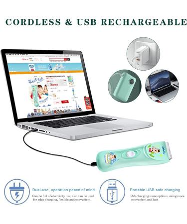Quiet Electric Baby Hair Clipper Set | Waterproof & USB Rechargeable | Cordless Kids Hair Trimmer Kit for Boys | Toddler Haircut Kit - Buy Online on GoSupps.com