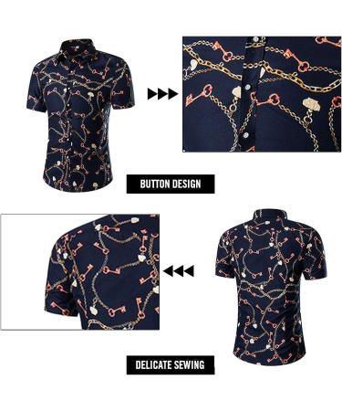 MANTORS Men's Floral Hawaiian Outfits 2-Piece Set - Short Sleeve Shirt and Shorts - X-Large - Buy Online on GoSupps.com