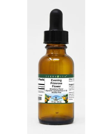 Evening Primrose Flower Glycerite Liquid Extract (1:5) - Strawberry Flavored (1 oz ZIN: 522448) - 3 Pack