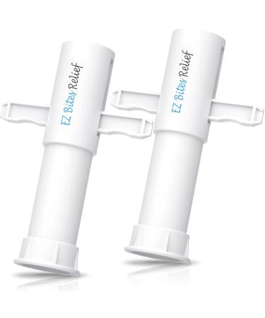 EZ Bites Relief Venom Extractor Suction Pump 2 Pcs,Yarkor Bee Sting Tools - Natural Itch Relief, Bite and Sting First Aid for Backpacking, Camping and Hiking… (White)