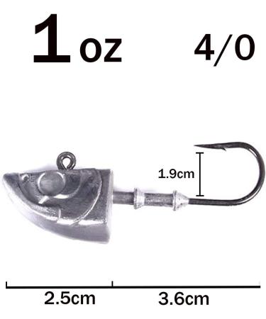 10Pcs 1oz Saltwater Jig Heads Lures for Bass - Swimbait Saltwater Jig Heads (10Pack) - Buy Online on GoSupps.com