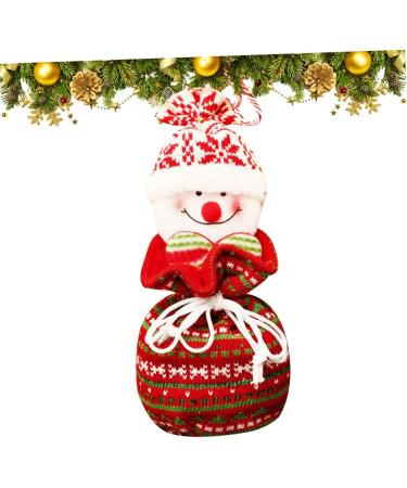 KOMBIUDA 1pc Snowman Storage Candy Bag Bags Kids Ornament Hanging Knitted Portable Christmas Adorable 1 count (Pack of 1) As Shown - Buy Online on GoSupps.com