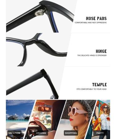 SERONI Large Cat Eye Blue Light Blocking Glasses for Women & Men - Pink-Leopard UV Protection 53mm Reading Glasses - Buy Online on GoSupps.com