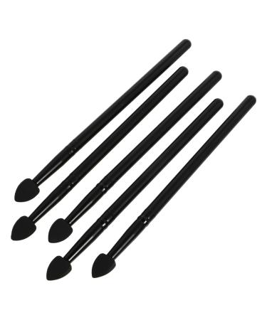 Beavorty 5pcs Silicone Eyeshadow Brush Make up Kit Silicone Eye Brush Makeup Eye Cosmetic Tool Suite Portable 13x1cm Black