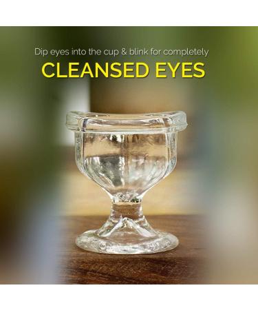ChillEyes Transparent Glass Eye Wash Cup - Set of 2 | Eco-Friendly & Non-Reactive Eye Rinse Solution - Buy Online on GoSupps.com