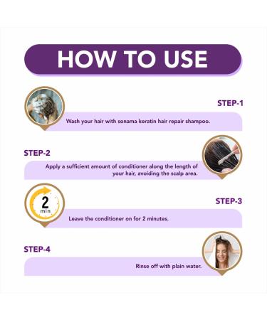 Sonama Naturals Keratin Hair Repair Conditioner 200ml | Anti-Hair Fall Nourishing & Strengthening for Hair Growth - Buy Online on GoSupps.com