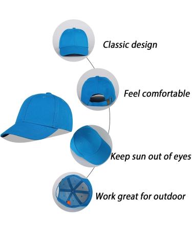 LANGZHEN Kids 100% Cotton Baseball Cap Hat | Adjustable Sun Hat for Boys and Girls 2-4 Years | Yellow+Blue - Buy Online on GoSupps.com