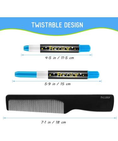 FRCOLOR Hair Chalk for Girls - 10 Color Washable Hair Paint for Kids | Temporary Hair Dye Pens for Halloween & Christmas Makeup - Buy Online on GoSupps.com