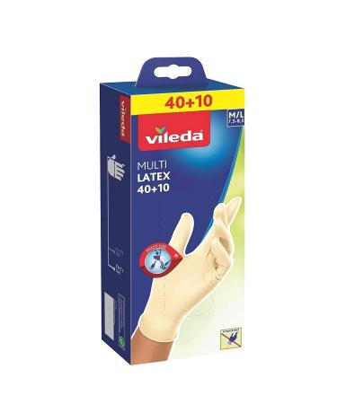 Vileda Multi Latex 40+10 size M/L pack of 50
