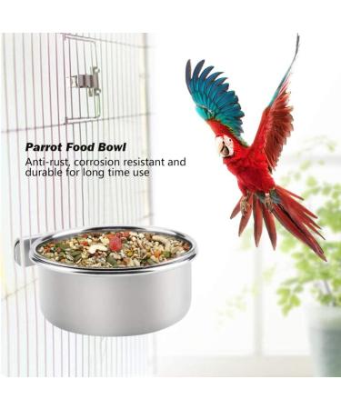 2PCS Tfwadmx Bird Feeding Cups with Clamp Holder for Parakeet, African Greys, Conure - Bird Cage Food & Water Bowl for Cockatiels, Lovebird, Budgie, Chinchilla - Buy Online on GoSupps.com