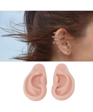 Silicone Human Ear Model Realistic Practice Experience Easy Use Soft Reusable Artificial Ear Model Simulation for Ear Piercing Teaching(Medium Skin Color) - Buy Online on GoSupps.com