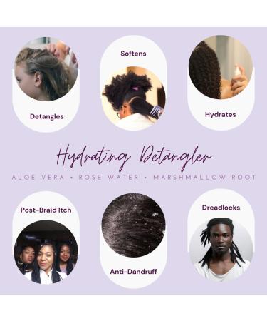 Hydrating Rosewater Loc Spray | Dread Detangler & Retwist with Aloe Vera for Itchy Scalp - 6oz - Buy Online on GoSupps.com