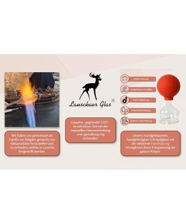 Professional Lauscha Glass Massage Carnacle with 40mm Ball - Fireless Cupping Massage Tool for Medical Use - Buy Online on GoSupps.com