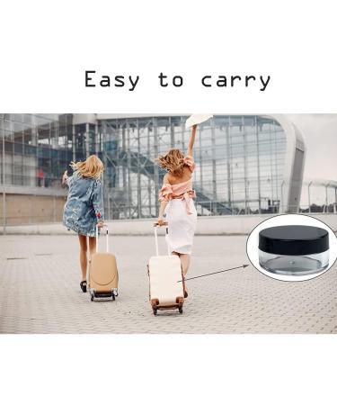 Plastic Jars Round with Black Lids 40 Pieces Mini 10g/10ml Portable Empty Clear Container for Lotion Cream Ointments Travel Make Up Storage Eye shadow Rhinestone Samples - Buy Online on GoSupps.com