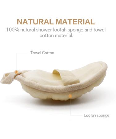 3 Packs Premium Natural Exfoliating Loofah Sponge Pad | Eco-Friendly Biodegradable Shower Luffa Sponge | Soft Exfoliating Loofah for Women and Men - Buy Online on GoSupps.com