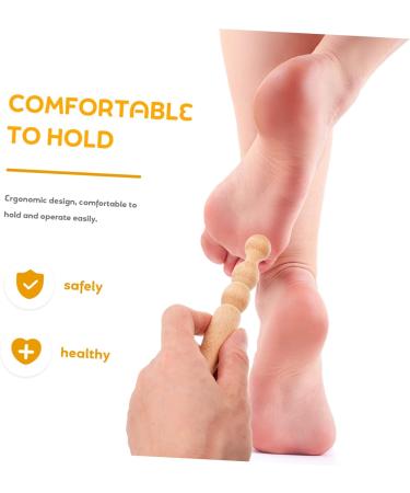 Healeved Trigger Point Massage Stick - Manual Acupuncture Tool for Tendon Relief & Muscle Roll - Wooden Self-Massage Device (16.2x2.2cm) - Ideal for Home Use - Shop Internationally! - Buy Online on GoSupps.com