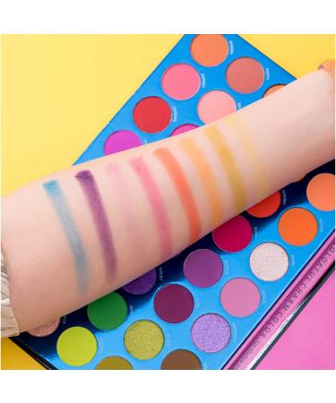 40 Colors Eyeshadow Palette - Pigmented Glitter & Shimmer Makeup for Colorful Eye Looks | Silky Matte Cosmetics - Buy Online on GoSupps.com