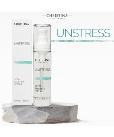 Christina Unstress Total Serenity Calming Serum - 30ml | Soothing Relief for All Skin Types - Reduce Stress & Rebalance Skin - Buy Online on GoSupps.com