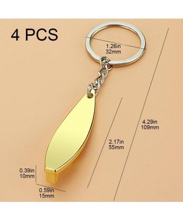 Surfboard Bottle Opener Keyring 4pcs Alloy Beverage Beer Bottle Opener Keychain Durable Pendant Key Gift for Women Men - Buy Online on GoSupps.com