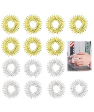 Komunj 14 piece massage ring stress ring massage rings for relaxation finger massage for children adults to promote blood circulation and stress relief