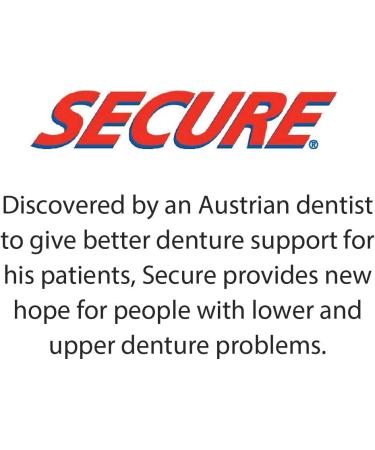 Secure Waterproof Denture Adhesive - Zinc Free - Strong Hold - 1.4 oz - Buy Online on GoSupps.com