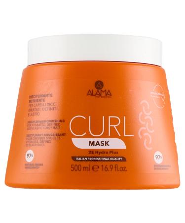A ALAMA Alama Professional Curl Mask for Curly and Wavy Hair Moisturized Defined and Elastic with Olive Oil and Erythritol Anti-Crepe and Long-Lasting Hydration 500ml