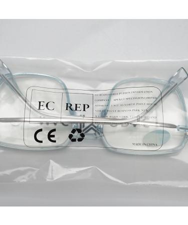 Magimodac Fashion Reading Glasses for Men & Women - Blue Light Filtering Square Metal Design 1.5 Diopter - Stylish Visual Aid in Pink Lilac Khaki - Buy Online on GoSupps.com
