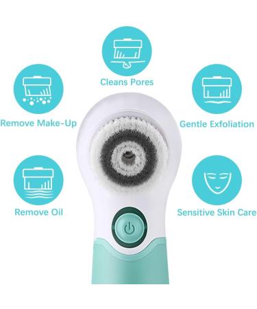 TOUCHBeauty Face Cleansing Brush with 3 Spin Brushes - Gentle, Deep Cleansing and Exfoliating with Case - Buy Online on GoSupps.com