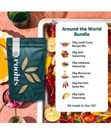 Roohts Around the World Mix - Premium Blends for Tasty Lamb Curry | Quality Ingredients for Global Food Lovers - Buy Online on GoSupps.com