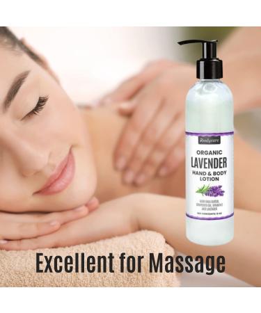 Organic Lavender Lotion for Hands Face & Body - Paraben Free Shea Butter & Vitamin E - Natural Skin Care for Adults Kids & Babies - 8 oz - Buy Online on GoSupps.com