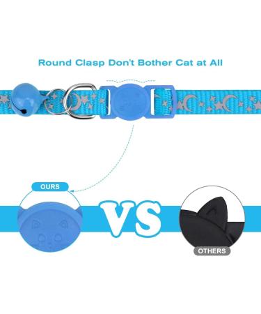 Tagme Cat Neck Band - Reflective 2-Pack with Name/Address Shield for Cats & Puppies | Sky Blue 18-28 cm - Buy Online on GoSupps.com