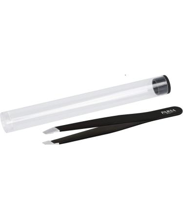 PARSA Beauty Professional Slanted Tweezers 9.6 cm - Made in Germany Eyebrow Plucking Includes Transport Box Premium Solingen Quality - Buy Online on GoSupps.com