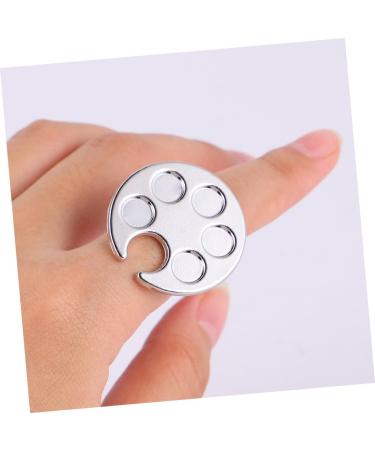 2 pi ces Palette Ongles Manucure Argent e Plateau M lange Couleurs Nail Art Portable Pr sentoir Cr atif Vernis et Pigments pour Femme et Salon - Buy Online on GoSupps.com