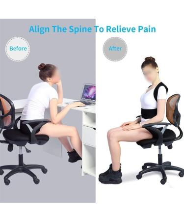 Female Male Posture Corrector Adjustable Back Support Nylon Elastic Shoulder Back Brace Corset Back Belt(Blue L Code) - Buy Online on GoSupps.com