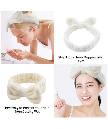 TOBATOBA 8 Pack Soft Bow Spa Headband for Women - Cute Fluffy Headbands for Washing Face and Makeup - Solid Color Head Wraps for Shower, Yoga, Sports - Buy Online on GoSupps.com