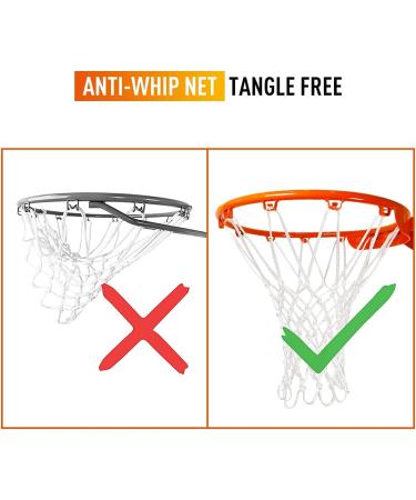 PaceArm Heavy Duty Basketball Net Replacement - All Weather Anti Whip - Indoor & Outdoor Use - 12 Loops - White (1-Pack) - Buy Online on GoSupps.com