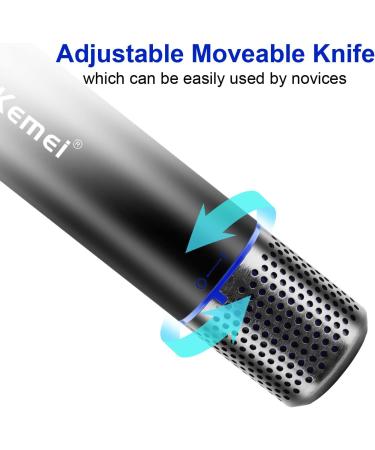 KEMEI KM-827 Black Hair Clippers for Men | Professional Cordless Barber Clippers | USB Rechargeable Wireless Hair Cutting Tools - Buy Online on GoSupps.com