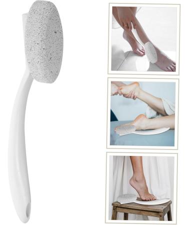 minkissy Tool Foot Pumice for Dead Skin Foot File Long Handle Pumice Stone Foot Scrubber Pumice Stone for Hands Pumice Stone for Body Pumice Stone for Feet Plastic White Manual Remover - Buy Online on GoSupps.com