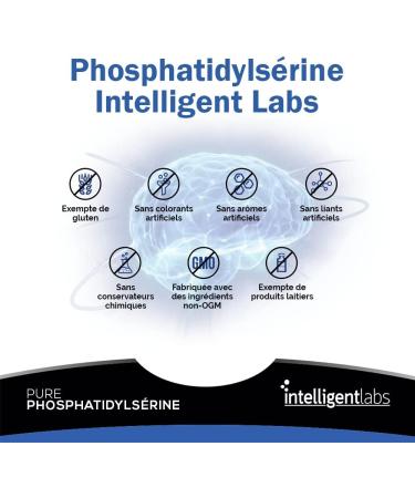 Intelligent Labs Pure Sunflower Lecithin Phosphatidylserine | 100% Soy & Allergen Free | 100mg Per Serving | 90 Vegan Softgels - Buy Online on GoSupps.com