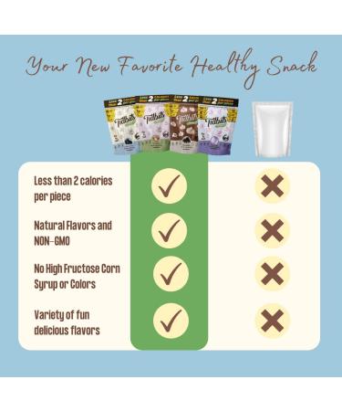 Tidbits Fun Bites Meringue Variety Pack | Low Calorie, Gluten Free, Sugar Free & Diabetic Snack | 4 Flavors - Cookies & Cream, Strawberry, Chocolate, Cotton Candy | 1.41 oz (Pack of 4) - Buy Online on GoSupps.com