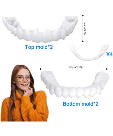 Buy Air Ice Teeth Set - 2 Pairs of Provisional Dentures & Cosmetic Veneers for Men & Women - Perfect Tooth Whitening Alternative - Buy Online on GoSupps.com