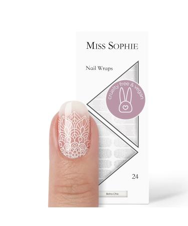 Miss Sophie Nail Wraps - 24 Ultra-Thin-self-Adhesive Long-Lasting Nail Wraps Boho-chic 24