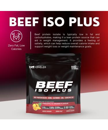 Out Angled Beef Iso Plus Isolate Protein 900g - Strawberry Lime Flavor - Buy Online on GoSupps.com