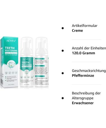 Fluoride-Free Foam Toothpaste (2 Pack) for Pain-Sensitive Teeth | Whitening & Deep Cleaning Formula - Buy Online on GoSupps.com