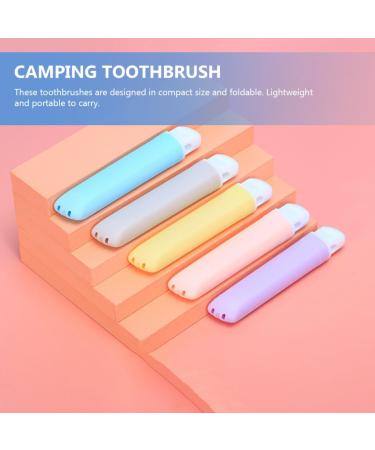 Foldable Recyclable Toothbrush Set - 5 Travel Brushes | Ortho & Hotel Cleaning Accessories - Buy Online on GoSupps.com